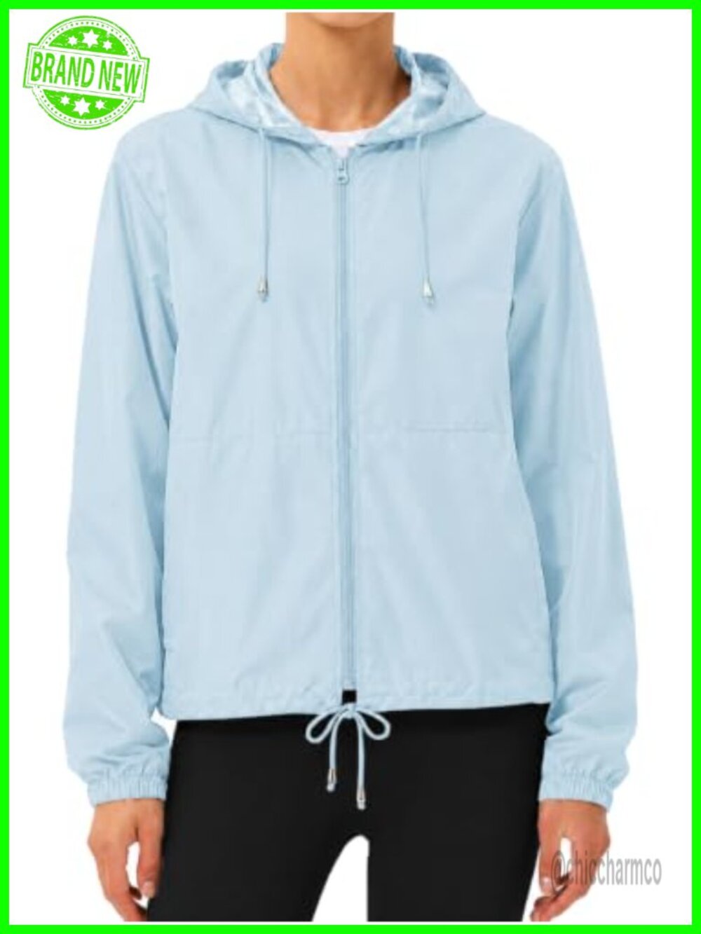 Womens Waterproof Rain Jacket Windbreaker Packable Hooded Lightweight